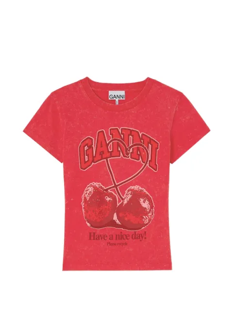 GANNI cherry-print T-shirt
