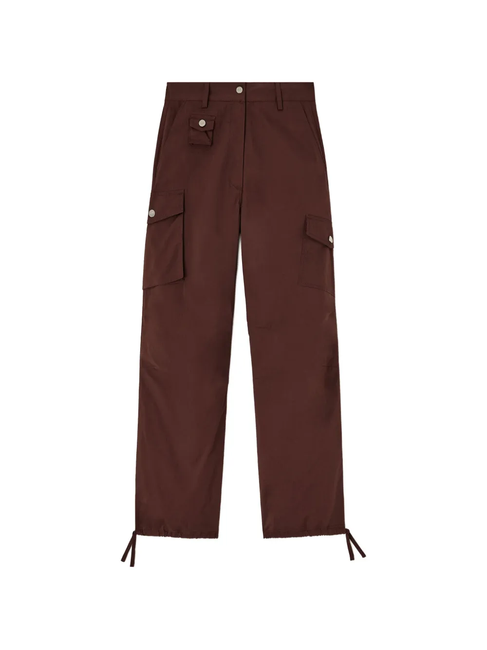 GANNI Cargo broek met trekkoord Bruin