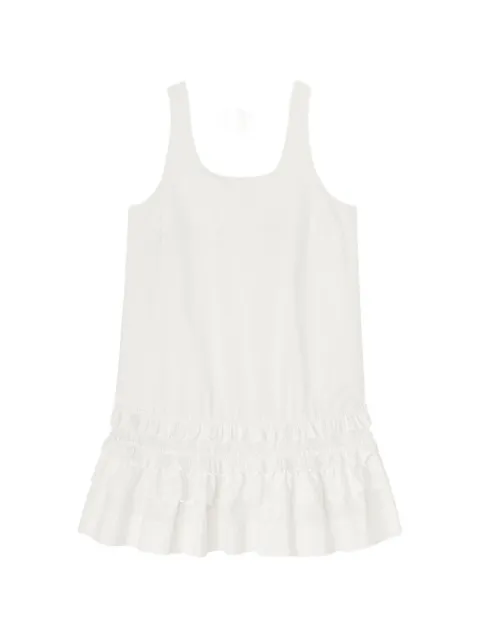 GANNI ruffled-trim mini dress
