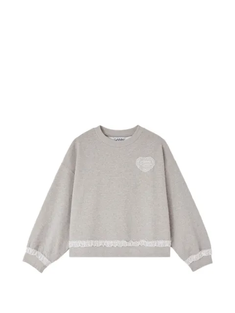 GANNI Isoli lace-trim  sweater