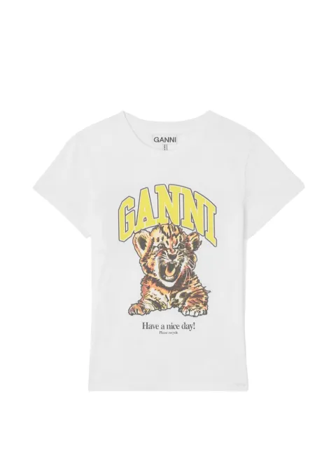 GANNI graphic-print T-shirt