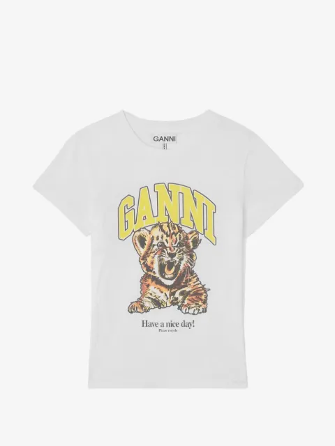 GANNI baby fit T-shirt with tiger