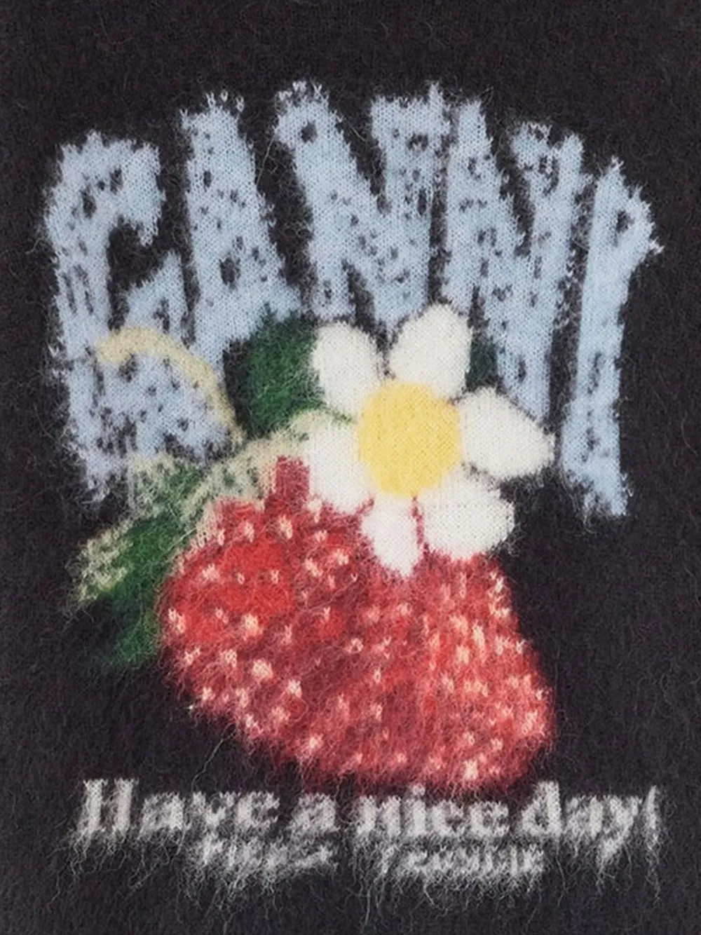  Ganni Pull à Effet Brossé - Noir 