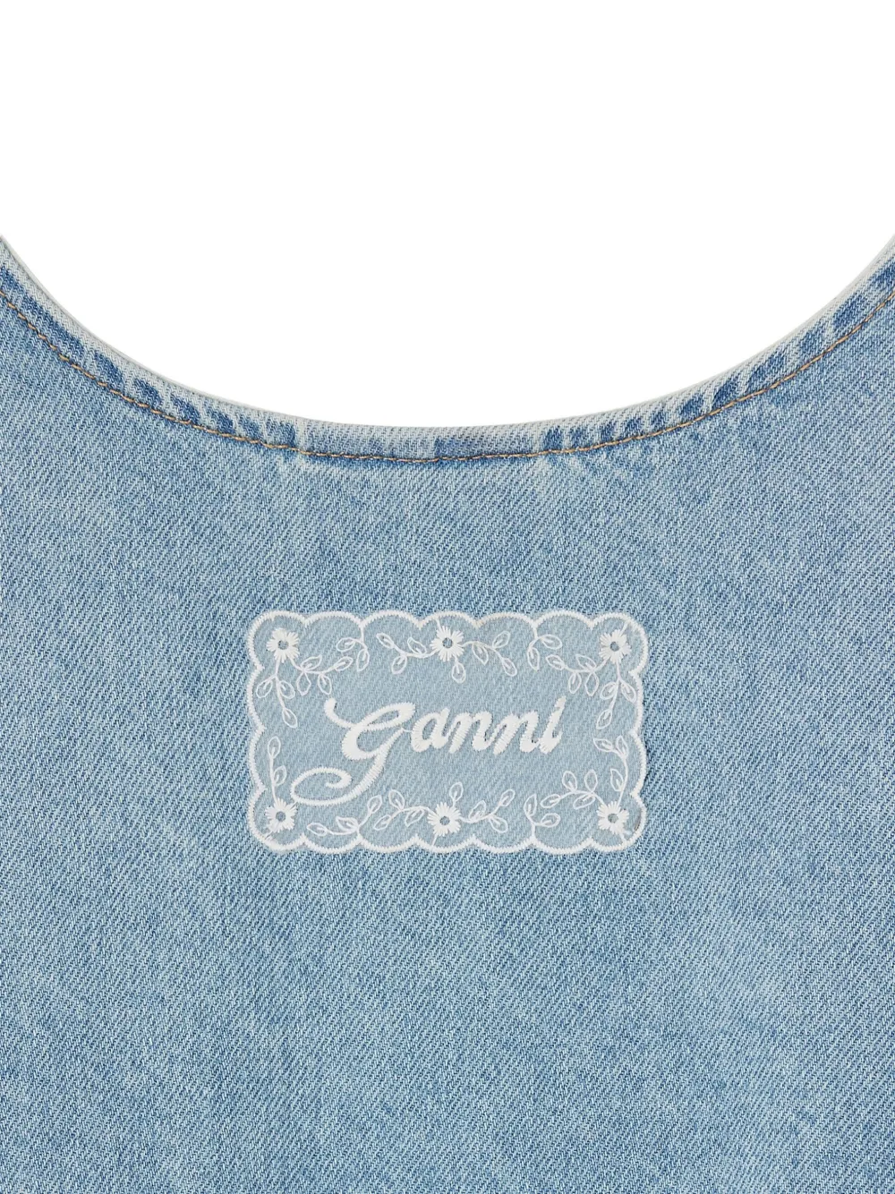 GANNI Mini-jurk met ruches Blauw