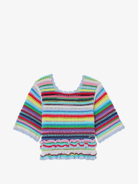 GANNI blusa con volantes