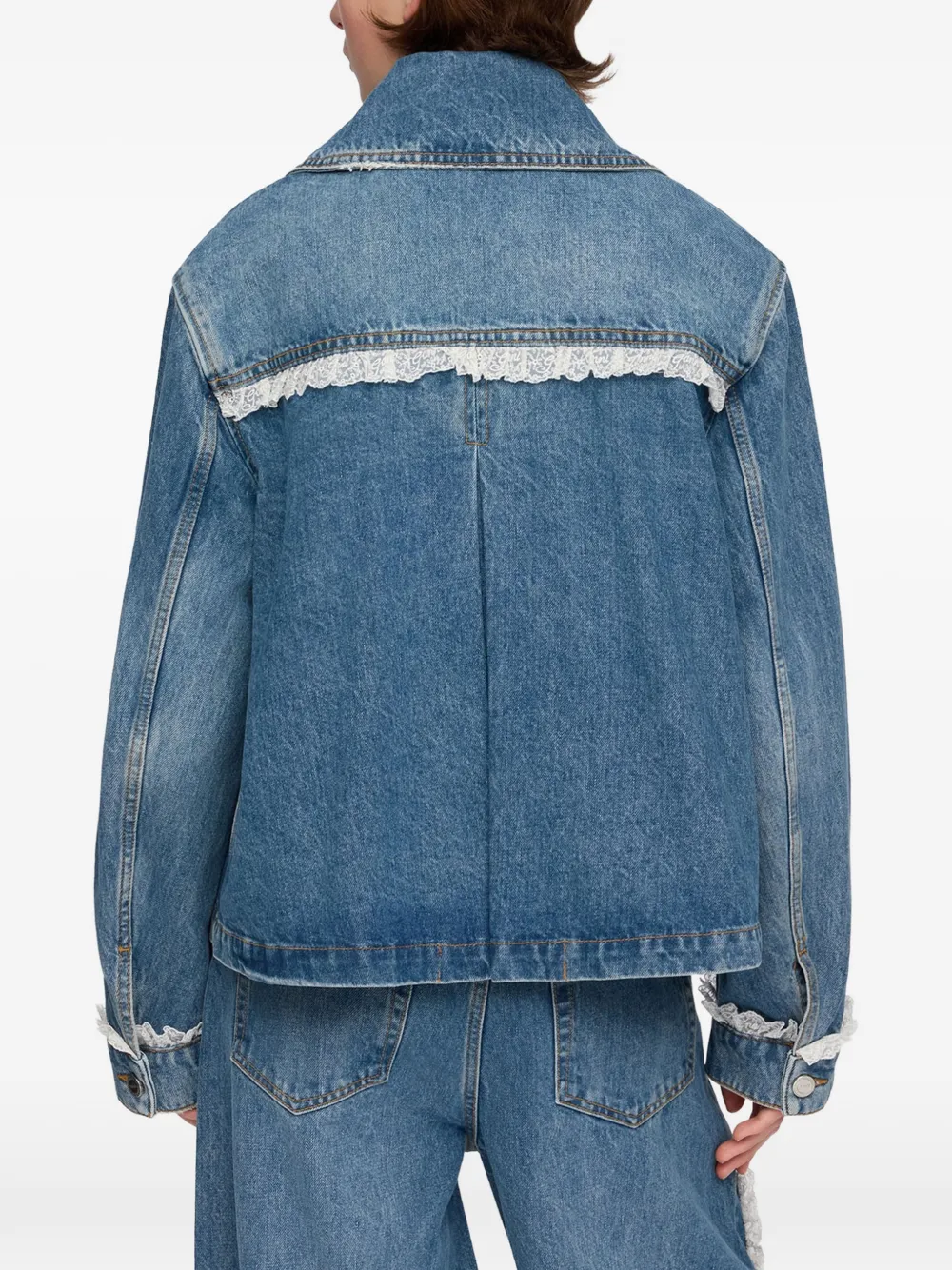 GANNI Denim jack Blauw
