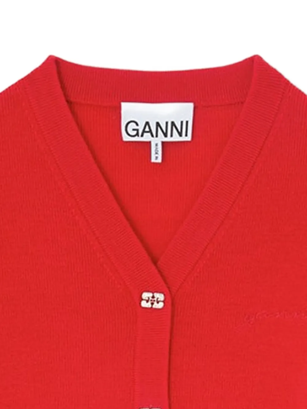 GANNI Wollen vest Rood