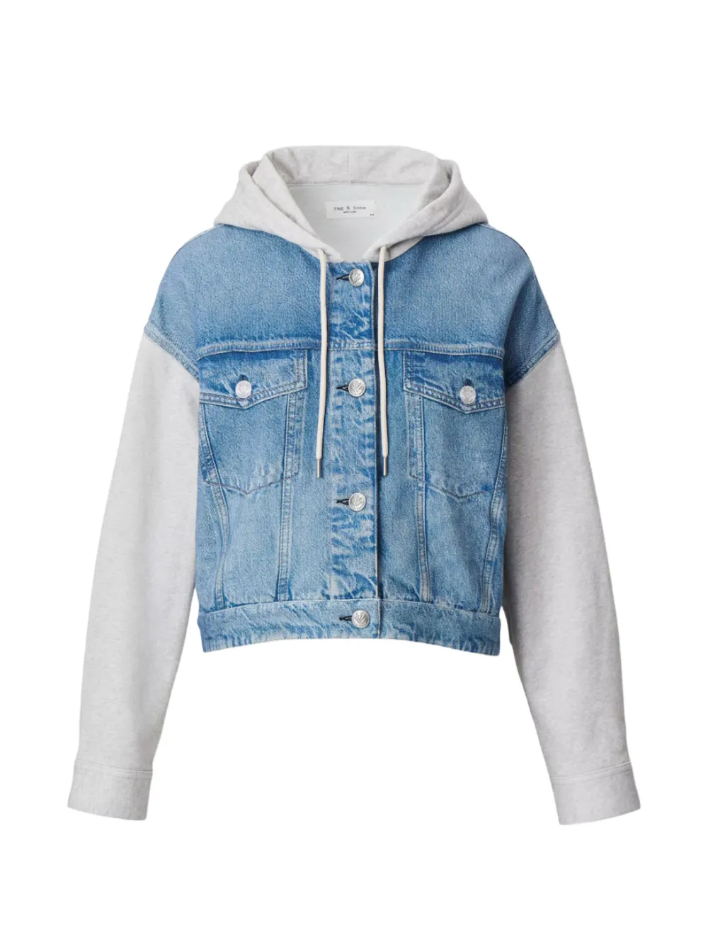 rag & bone Miramar Terry hooded denim jacket - Blu