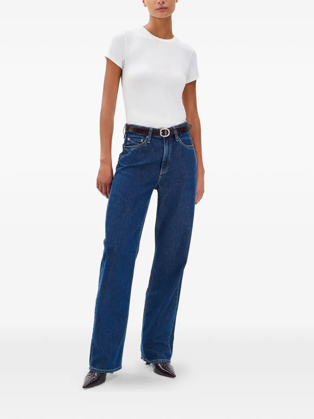 rag & bone Jeans met wijde pijpen Blauw