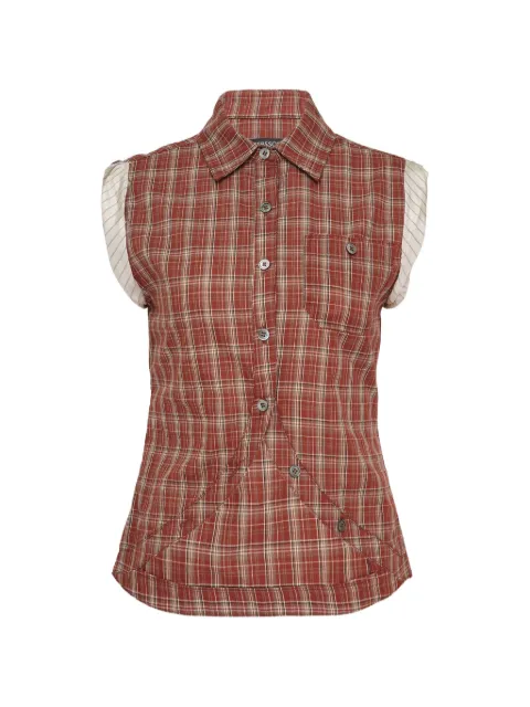 Andersson Bell check-pattern sleeveless shirt