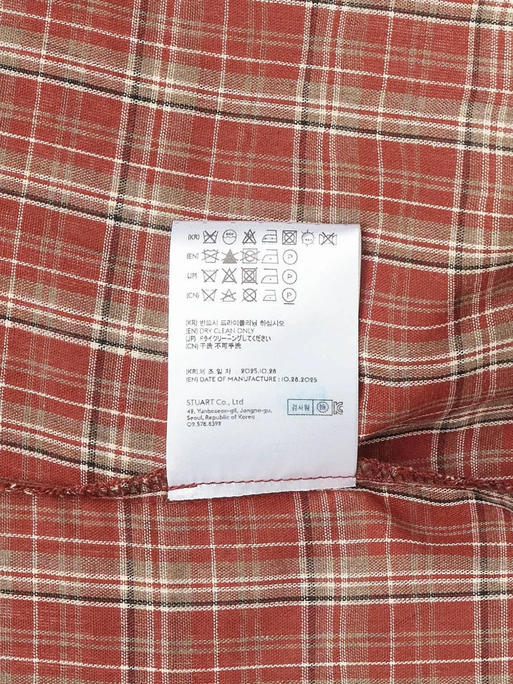 Andersson Bell Geruite blouse Rood