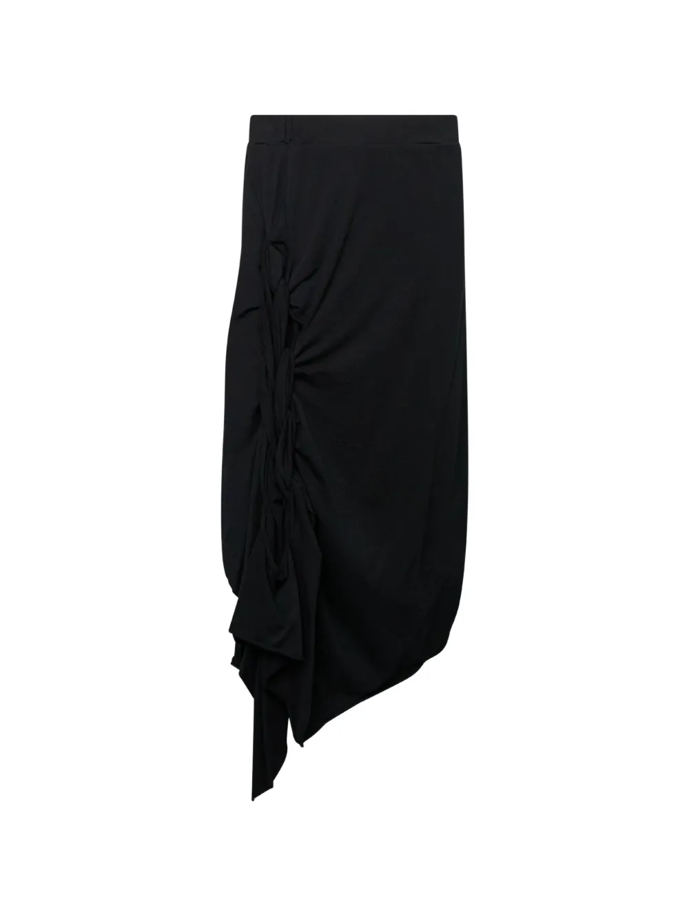 Yohji Yamamoto braided midi skirt - Nero