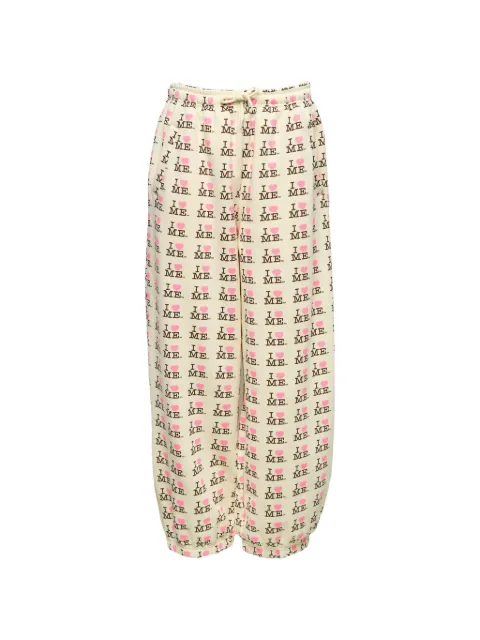 Ashley Williams graphic-print drawstring track pants