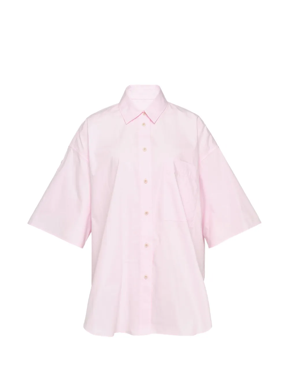 Lee Mathews short-sleeve poplin shirt - Pink
