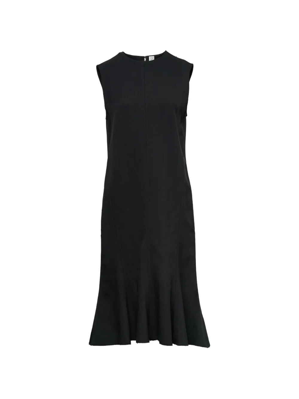 Totême Fluted Sleeveless Midi Dress In Black