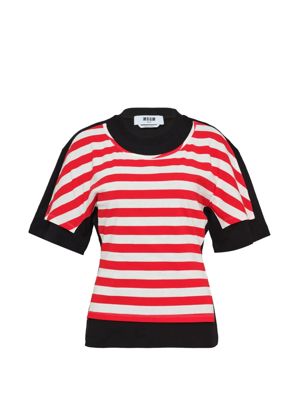 MSGM striped T-shirt - Nero