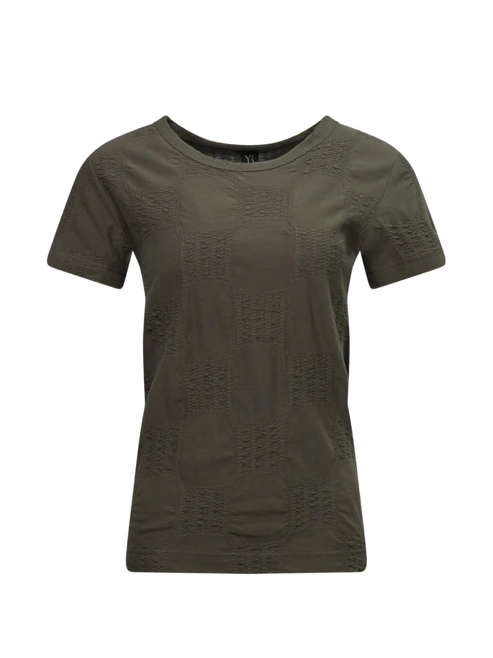 Y's check-pattern T-shirt - Verde