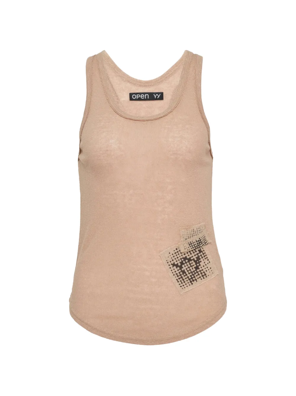 Open YY YY Patch tank top - Toni neutri