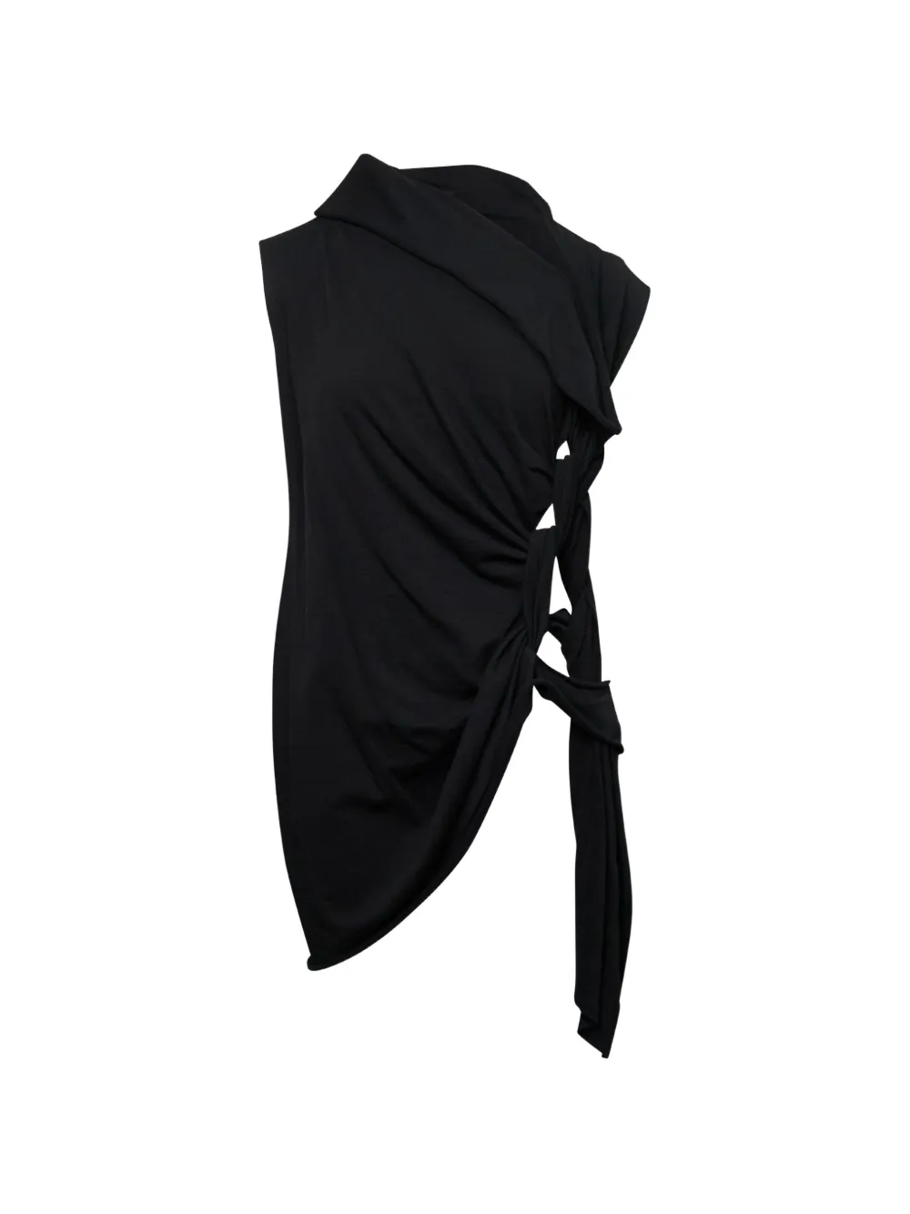 Yohji Yamamoto braided sleeveless blouse - Nero