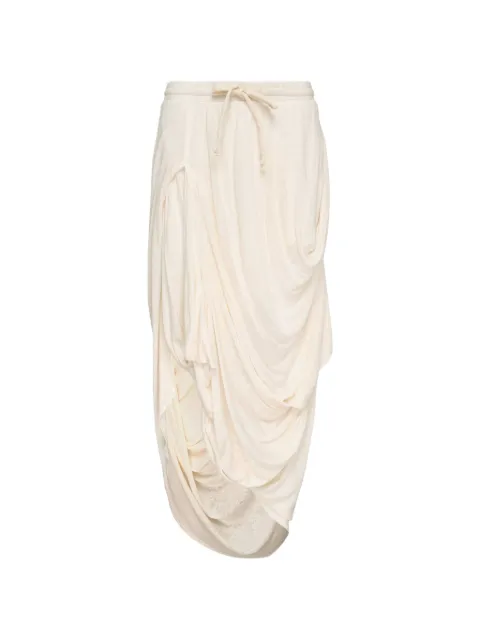Open YY draped asymmetric skirt
