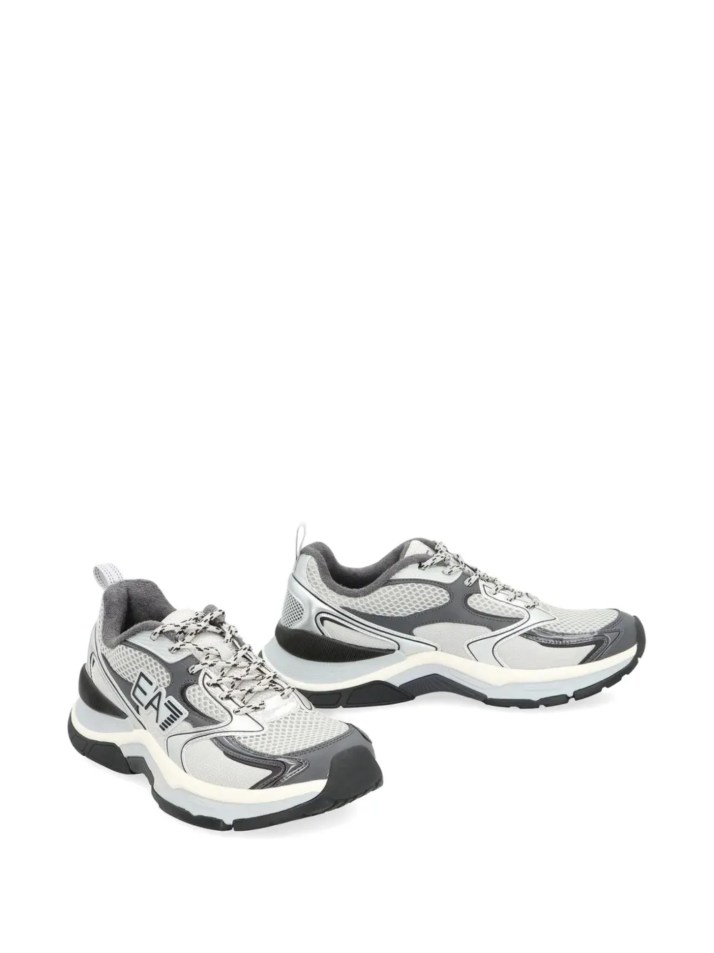 Ea7 Emporio Armani Tweekleurige sneakers Grijs