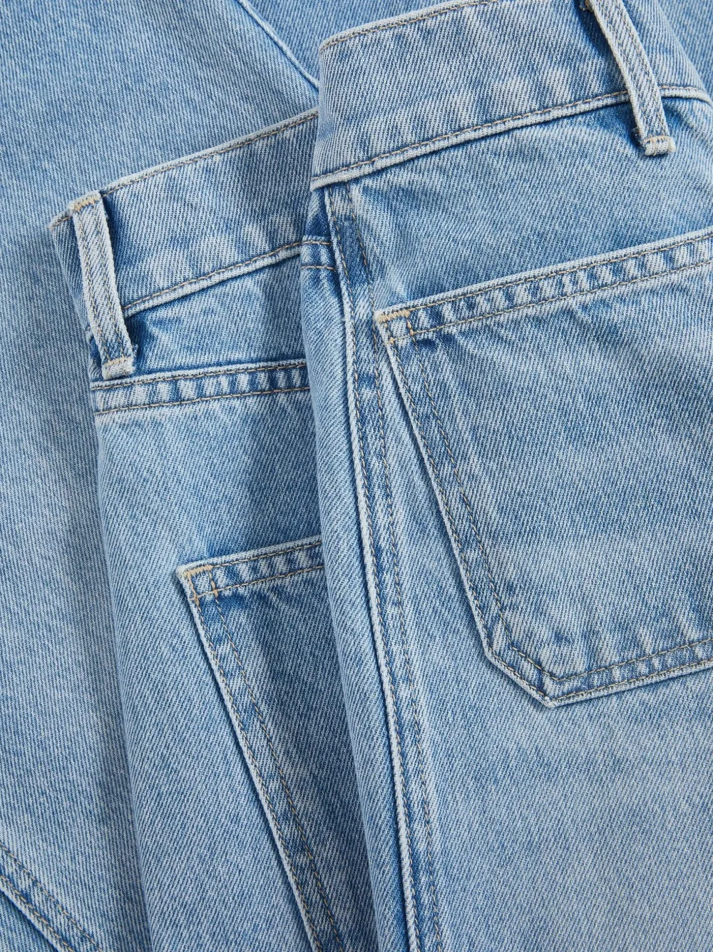 Veronica Beard Taylor cropped jeans met wijde pijpen Blauw