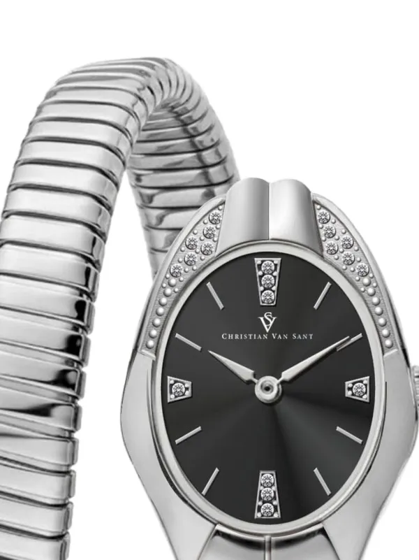 CHRISTIAN VAN SANT Naga crystal-embellished 22mm Watch | Black