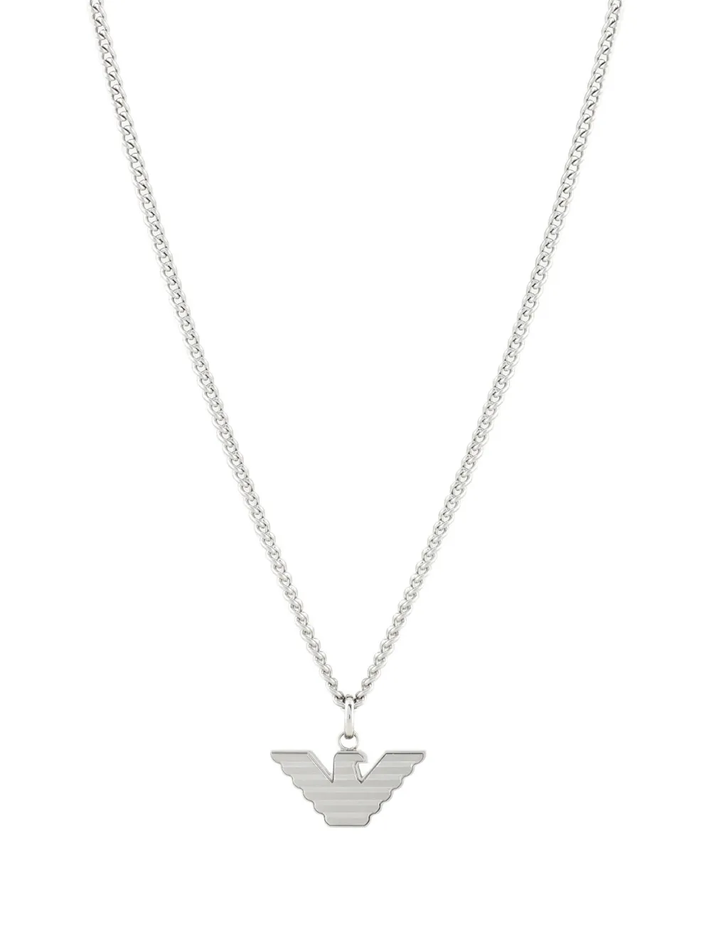 Emporio Armani logo-pendant necklace - Argento