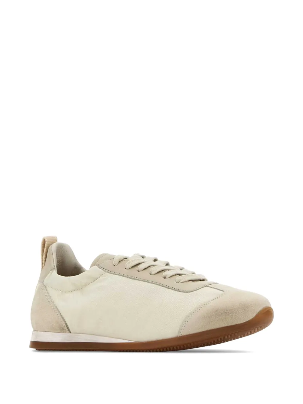 Uma Wang panelled suede-trim sneakers Beige