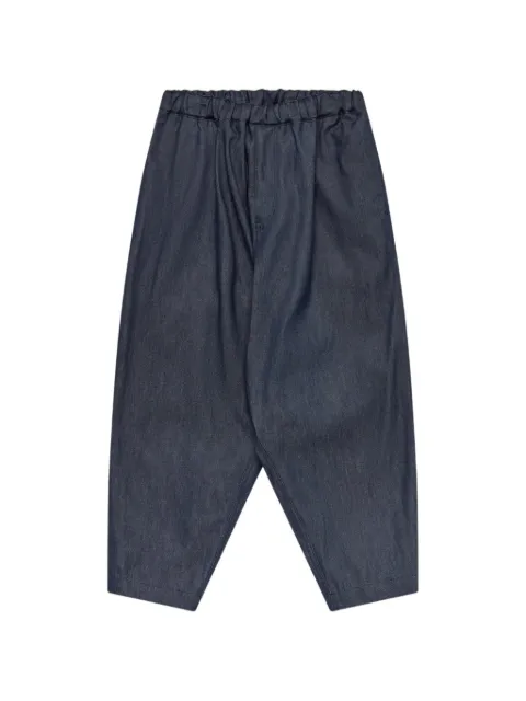 Comme Des Garçons Black elasticated-waistband dropped-crotch trousers