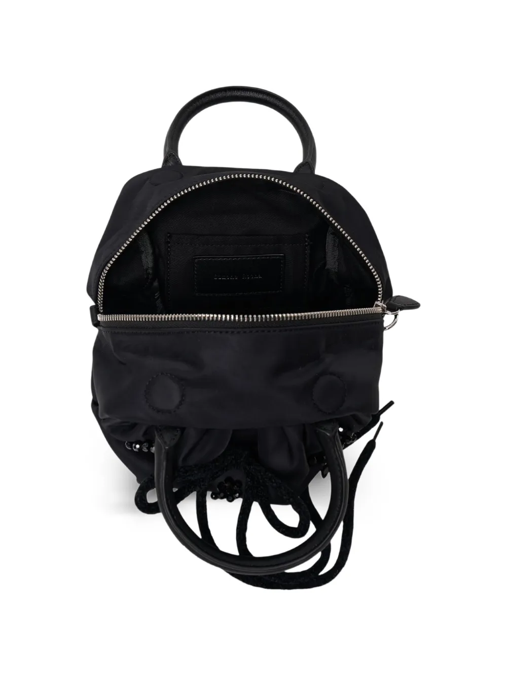 Simone Rocha Beaded-bow Gathered Shoulder Bag in Black, view 3