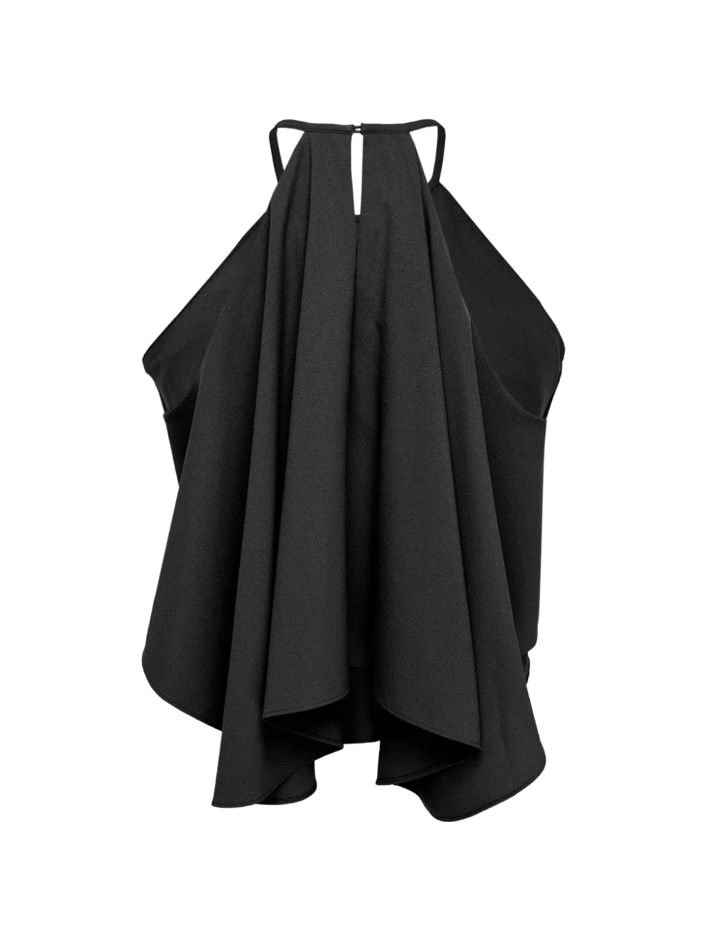 Club21 Collection Georgette Dana asymmetrische top met ruches Zwart