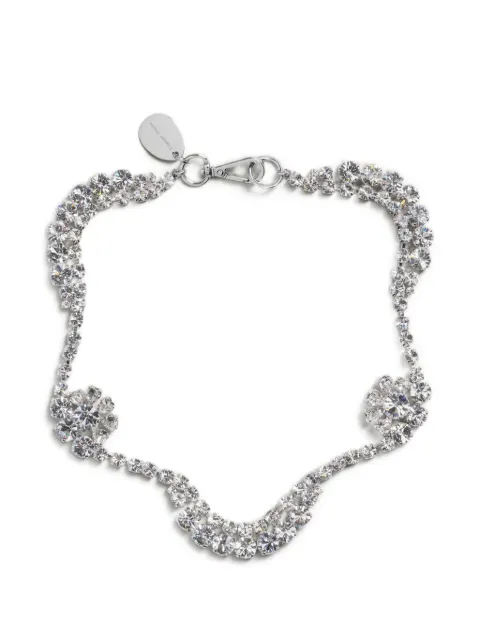 Simone Rocha scalloped Sepal crystal necklace