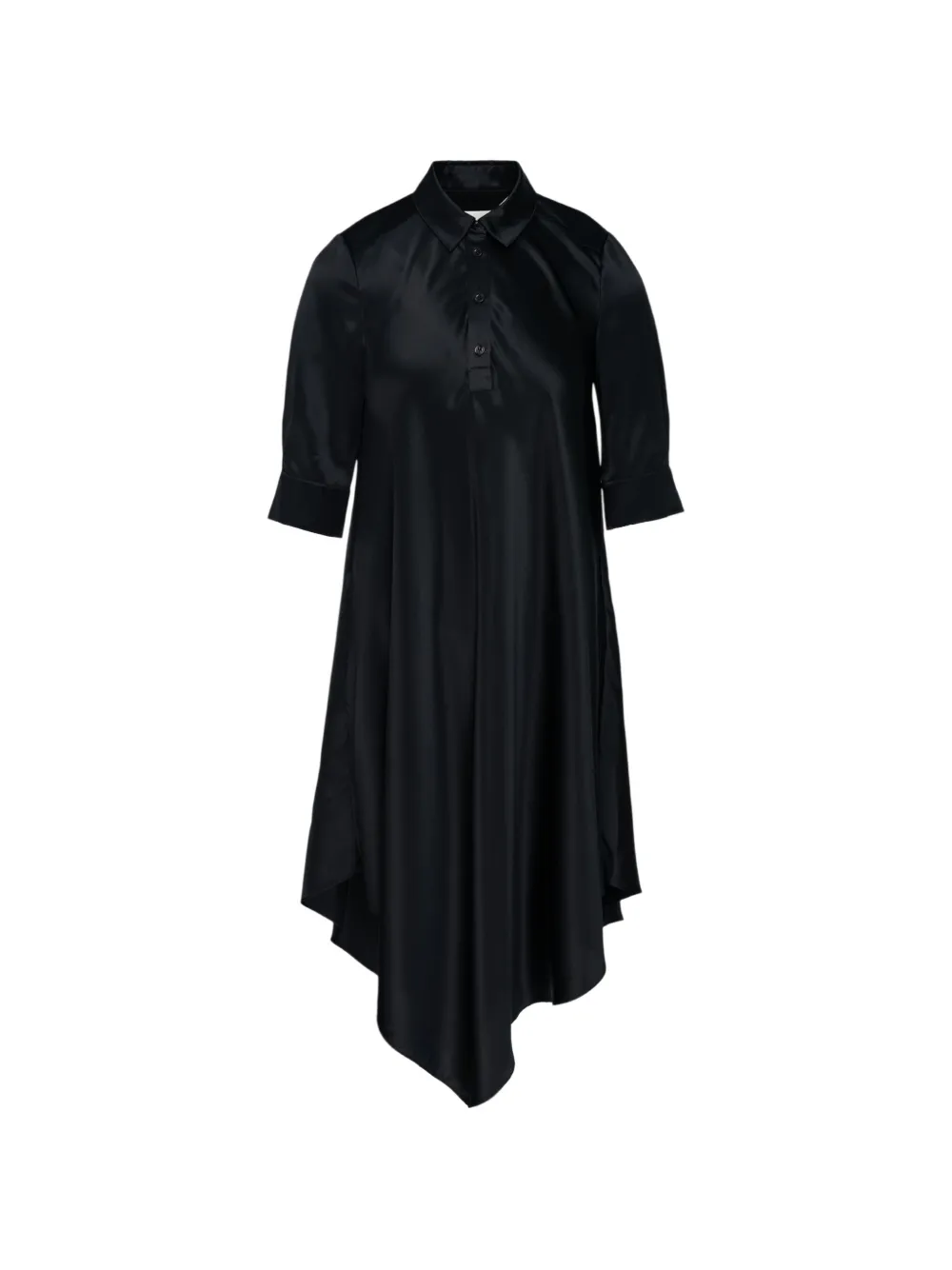 Club21 Collection asymmetric silk-satin dress - Nero