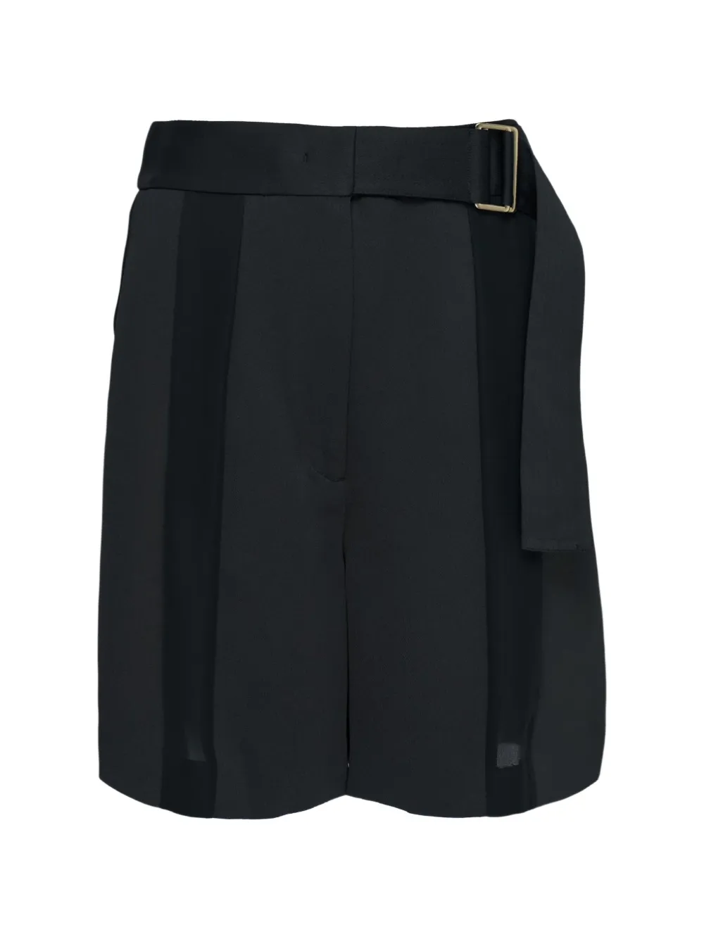 Club21 Collection Sloane belted crepe shorts - Nero