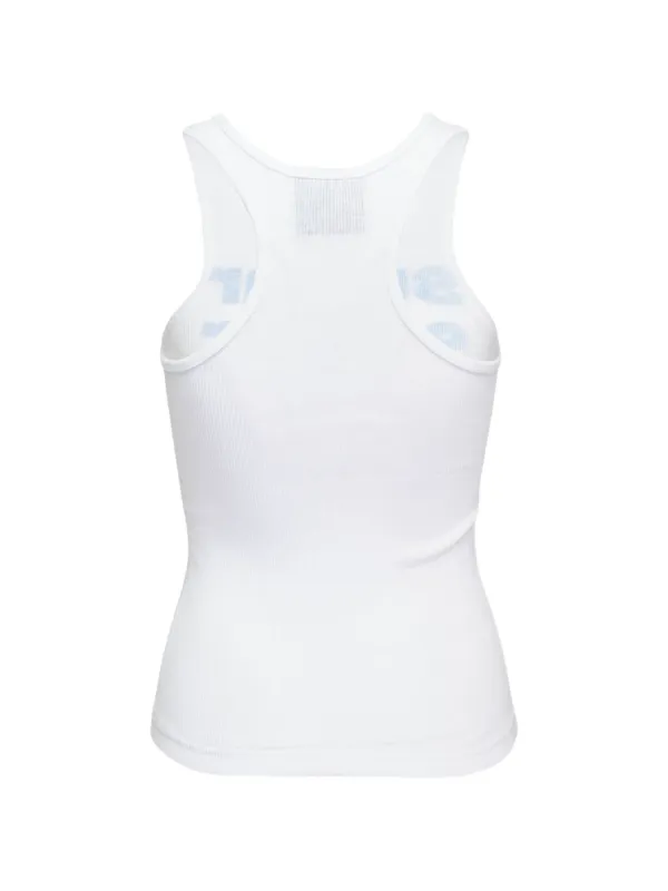 トップス ashley williams VEST / SUGAR tanktop Ashley Williams slogan-print Ribbed Tank Top | White | FARFETCH AO