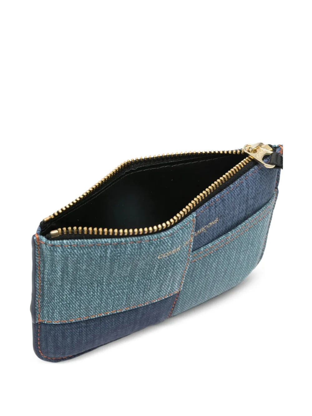 Comme Des Garçons Wallet Buidel met denim zak Blauw