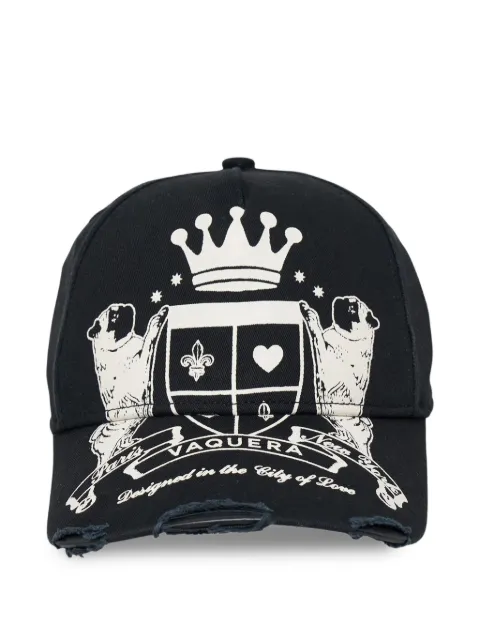 Vaquera graphic-print distressed baseball cap