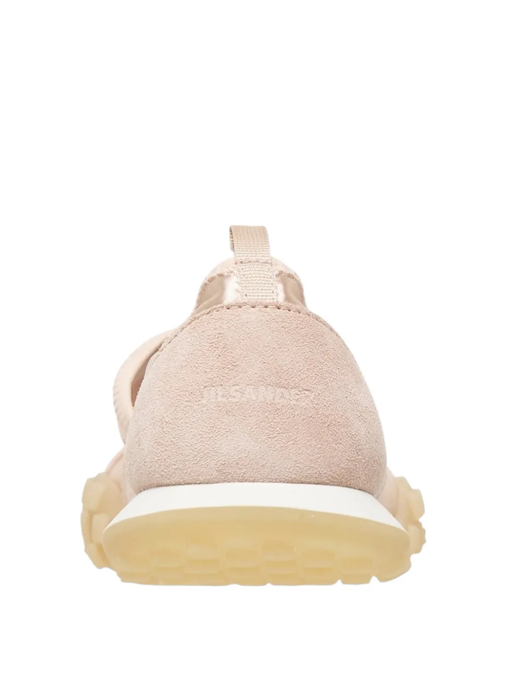 Jil Sander Moon Ballerina satin-finish suede-panel sneakers Beige