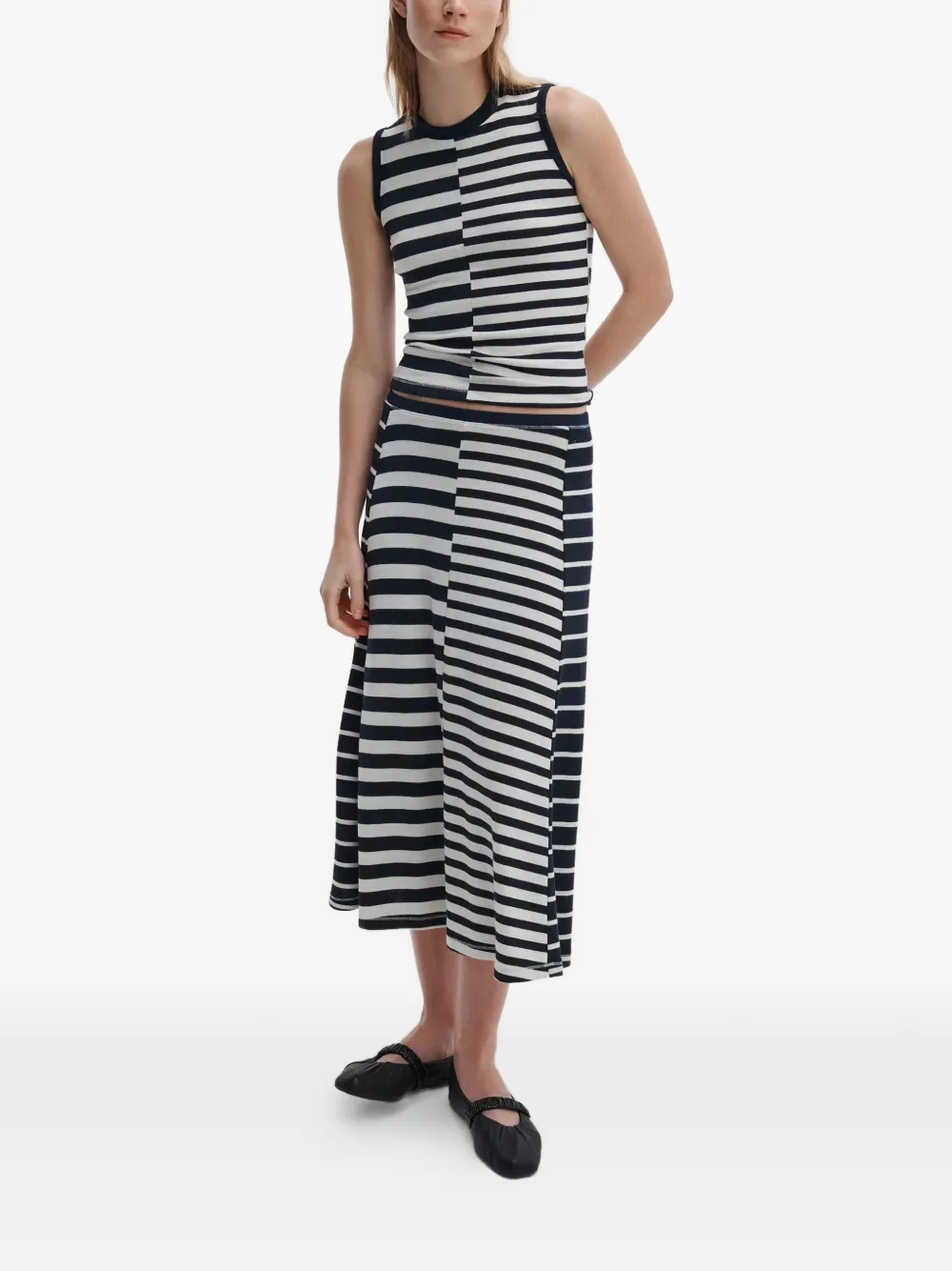  Rag & Bone Top Sin Mangas A Rayas - Azul 