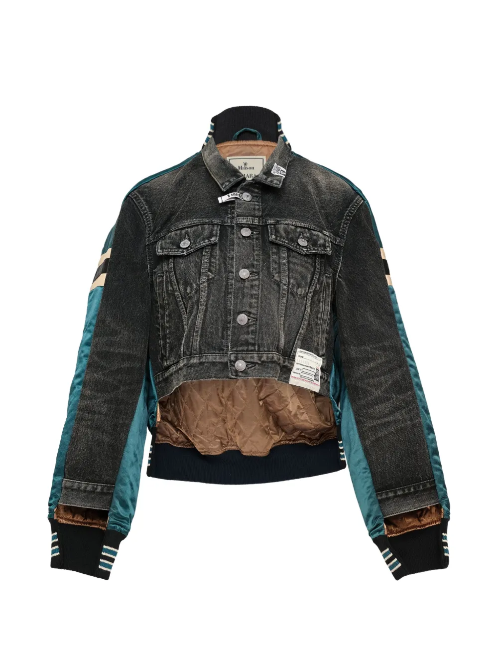 Maison MIHARA YASUHIRO hybrid denim-panel jacket - Blau