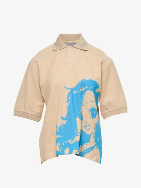 Ashley Williams playera tipo polo con estampado gráfico