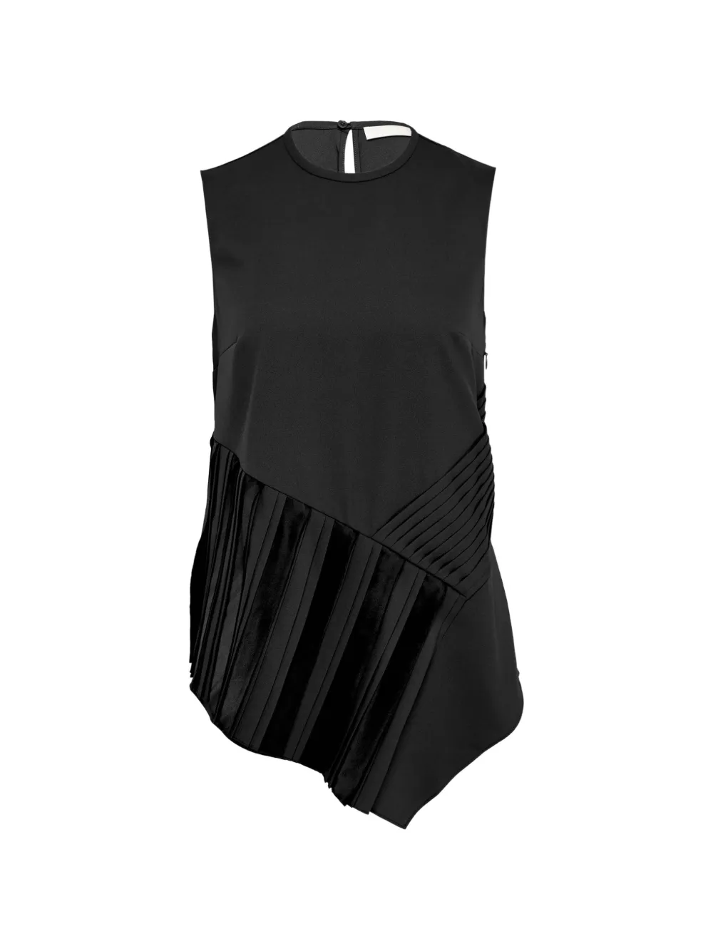 Club21 Collection Danielle pleated asymmetric top - Nero