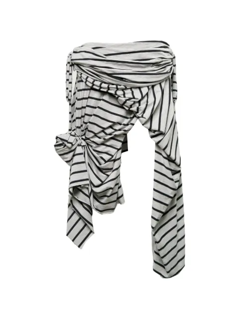 Vaquera striped draped mini skirt