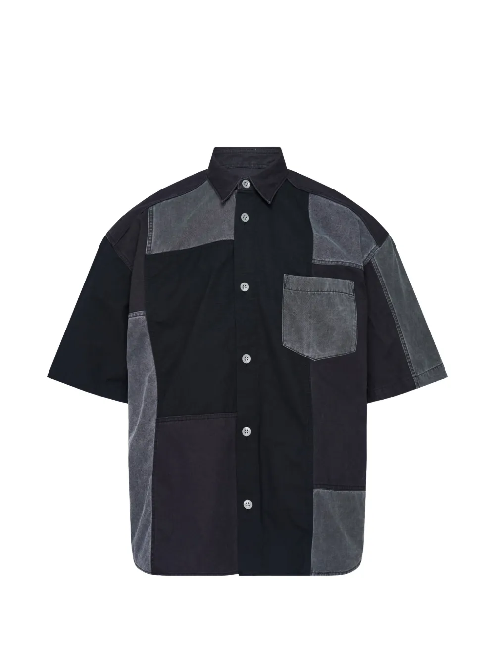 Comme des Garçons Homme patchwork short-sleeve shirt - Nero