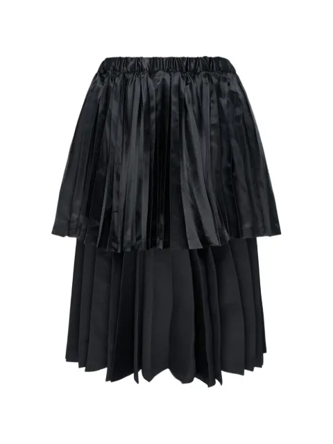 Comme Des Garçons Black midi pleated tiered skirt