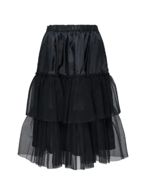 black comme des garcons メッシュスカート Black Comme Des Garçons レイヤード メッシュ スカート | ブラック