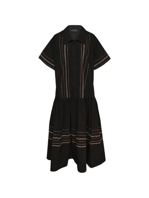 Lee Mathews broderie-anglaise drop-waist dress