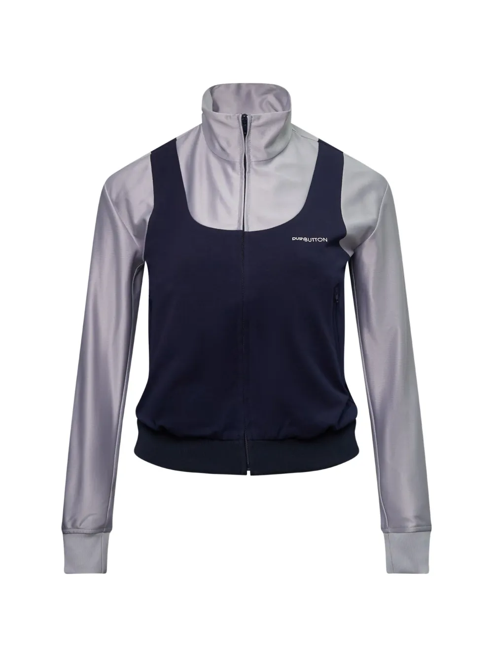 pushBUTTON layered-design zip-up sweatshirt - Blu