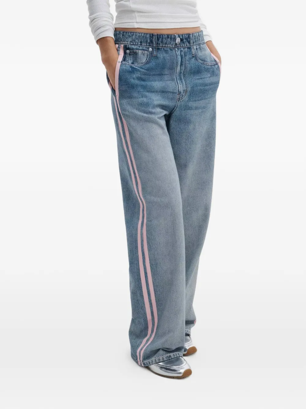 rag & bone Miramar trainingsbroek met zijstreep Blauw